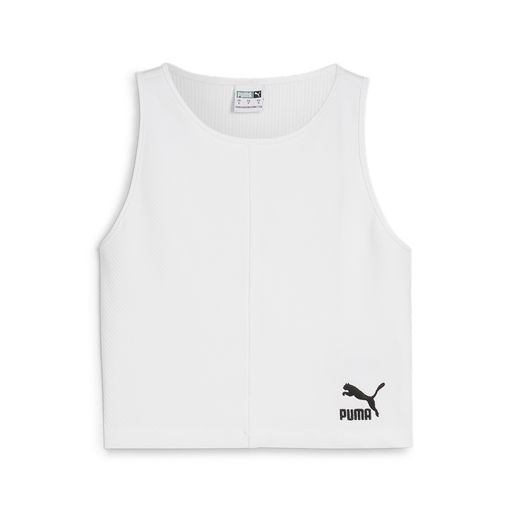 CLASSICS Ribbed Crop Top PUMA White in Georgia for the price of 62